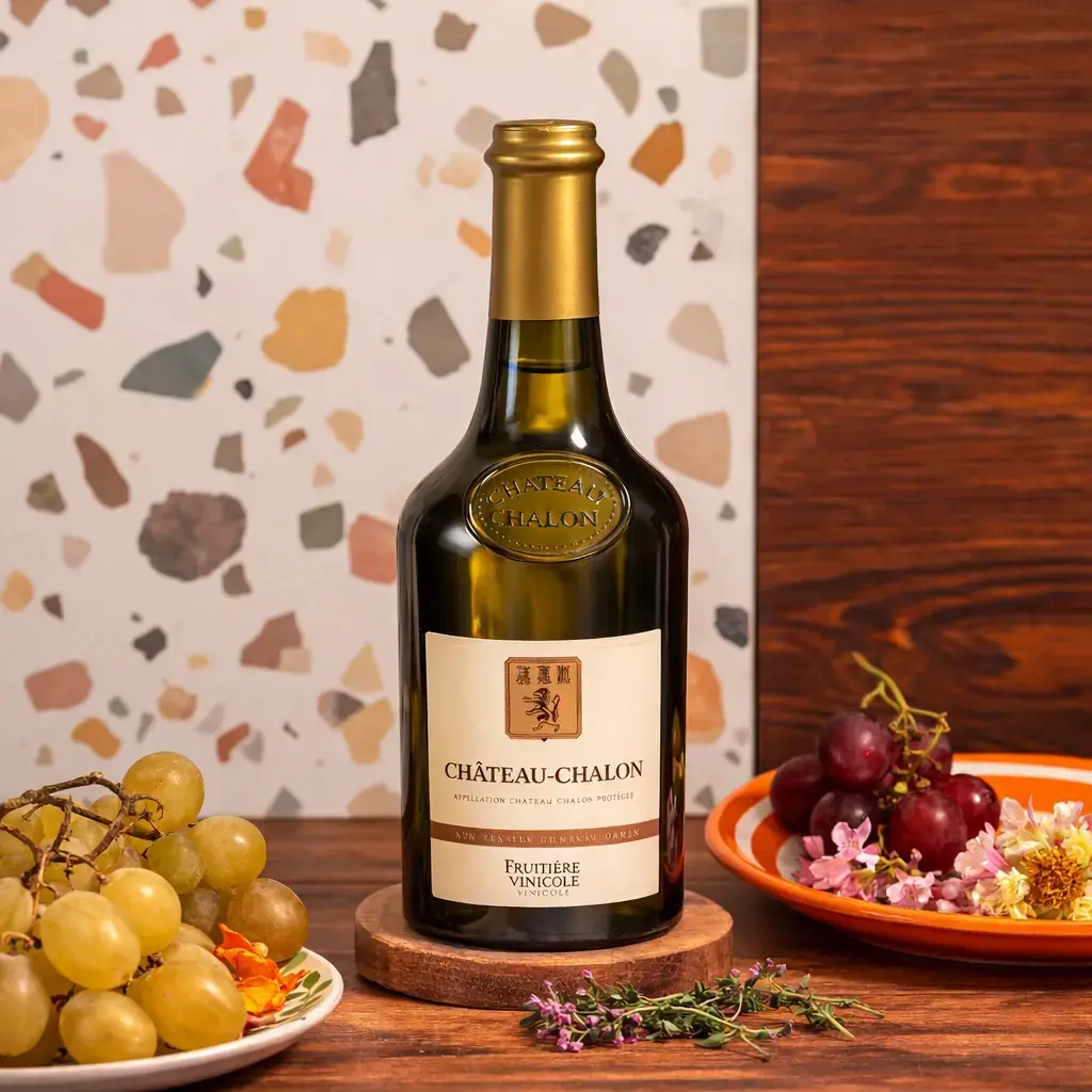 bouteille de vin jaune