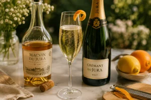 Cocktail Pétillant au Macvin et Crémant du Jura