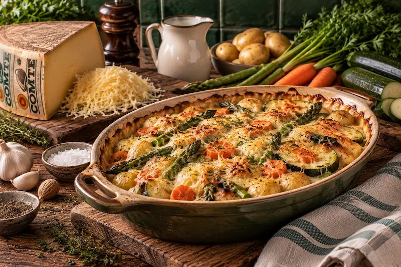 gratin comté et légumes