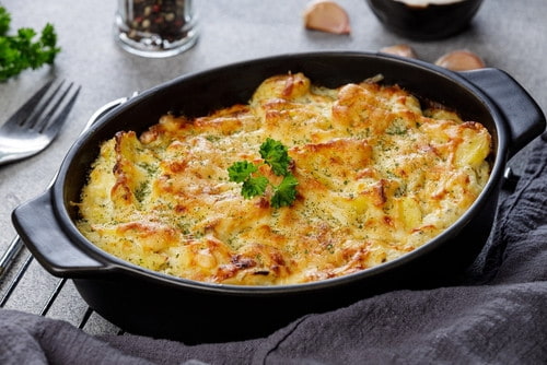 gratin au morbier et légumes
