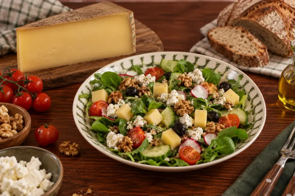 Salade fraîche aux fromages